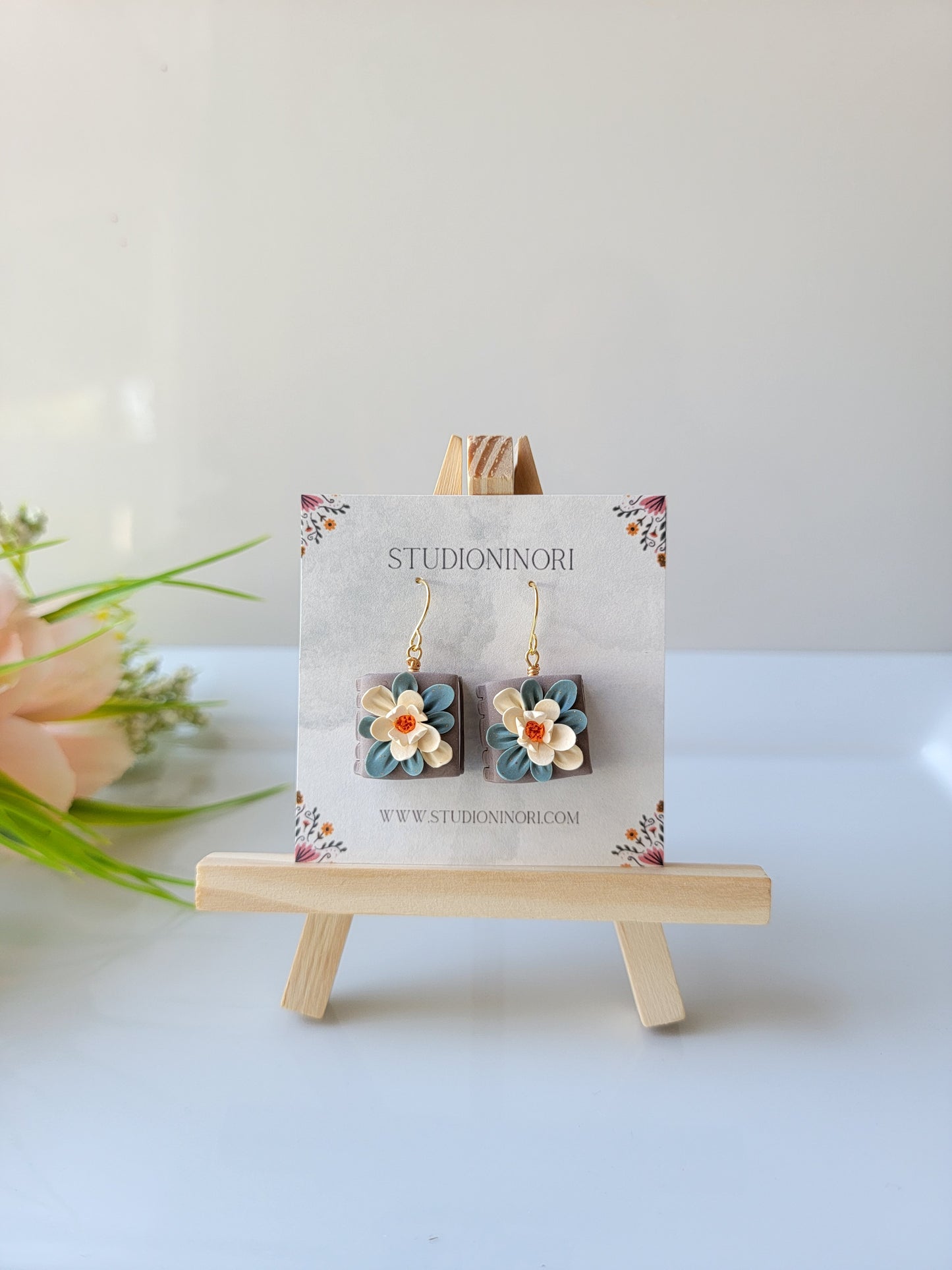 Floral Book Earring
