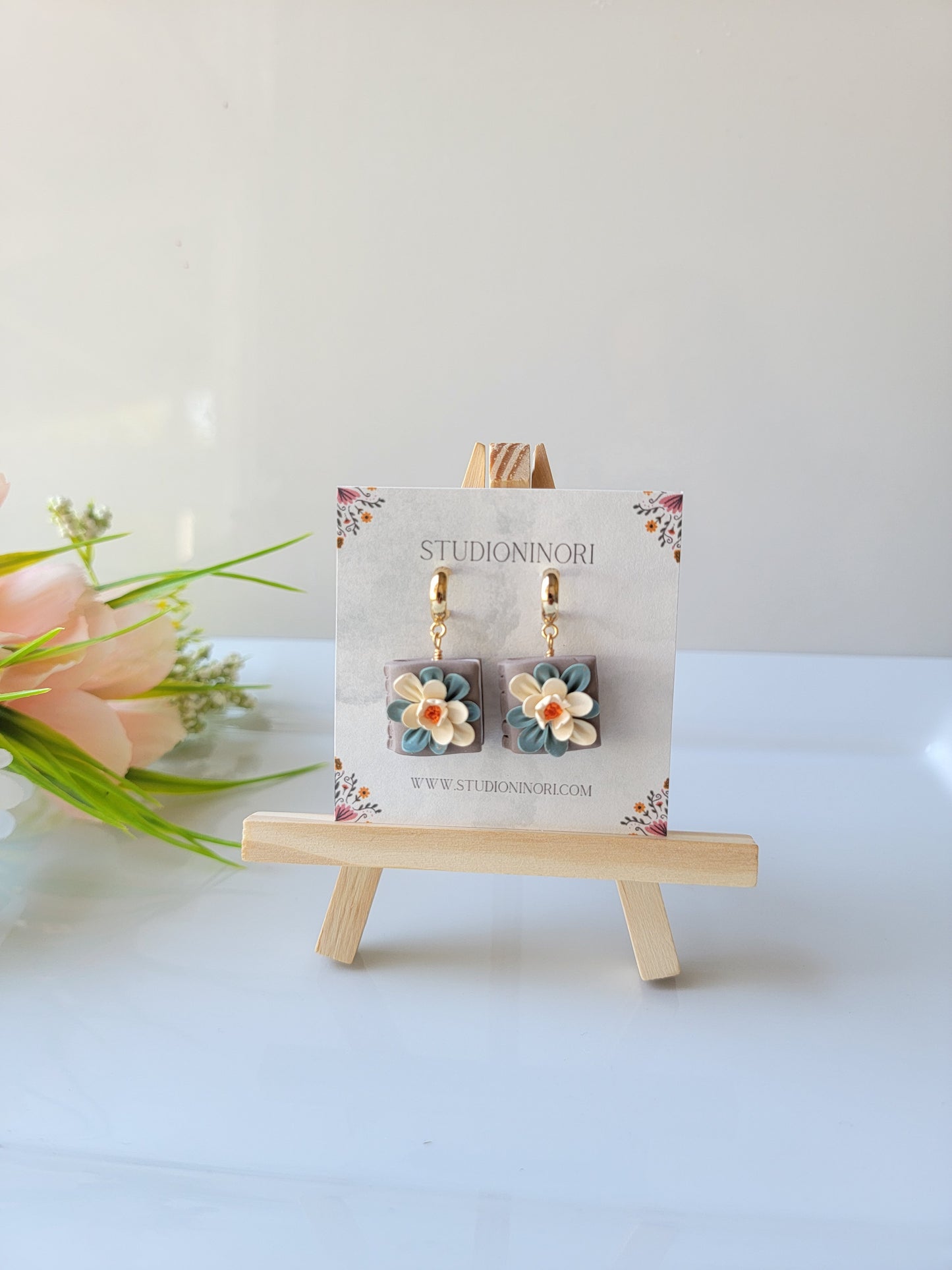 Floral Book Earring