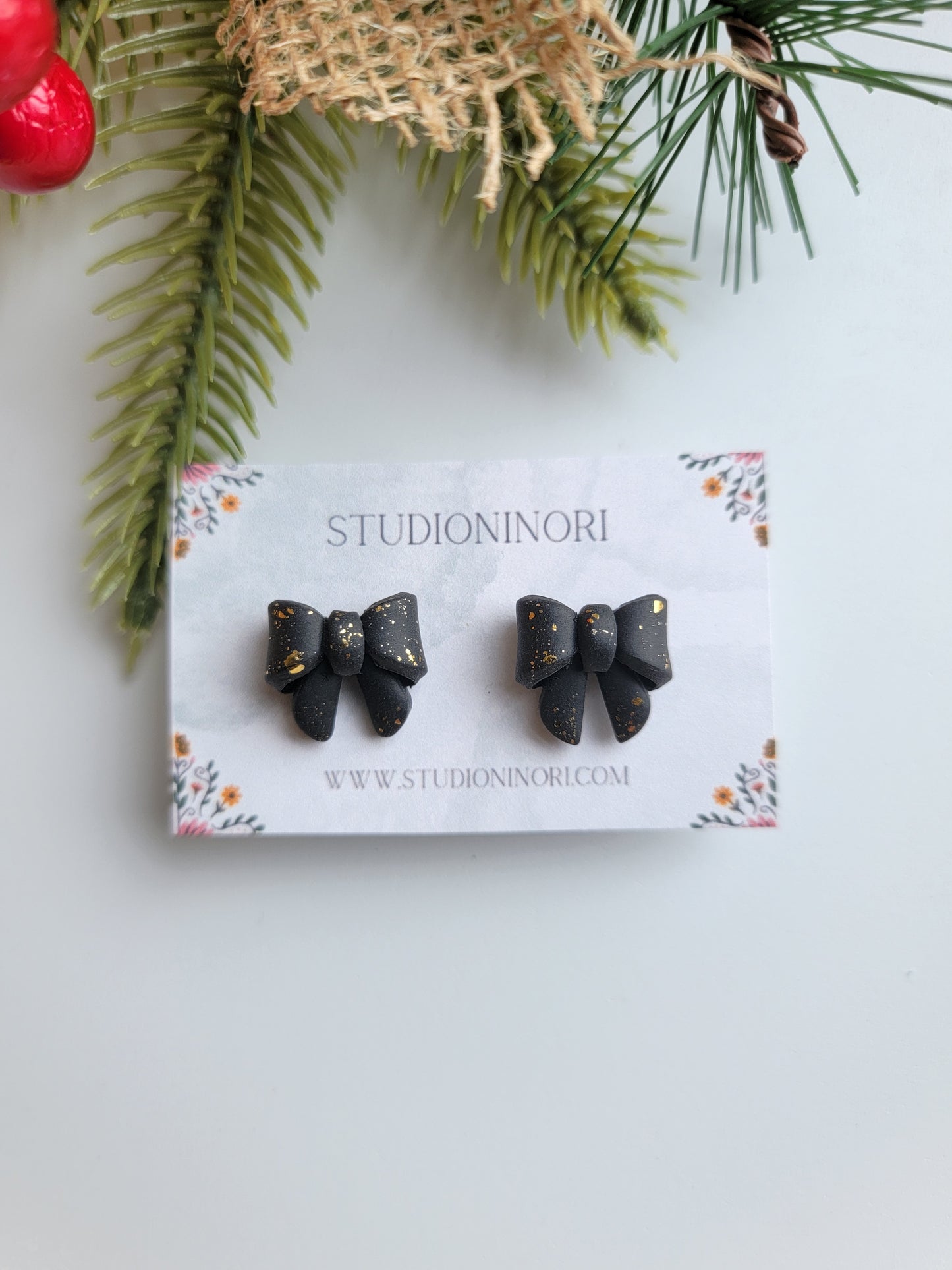 Mini Bow Stud Earring (Multi Color)