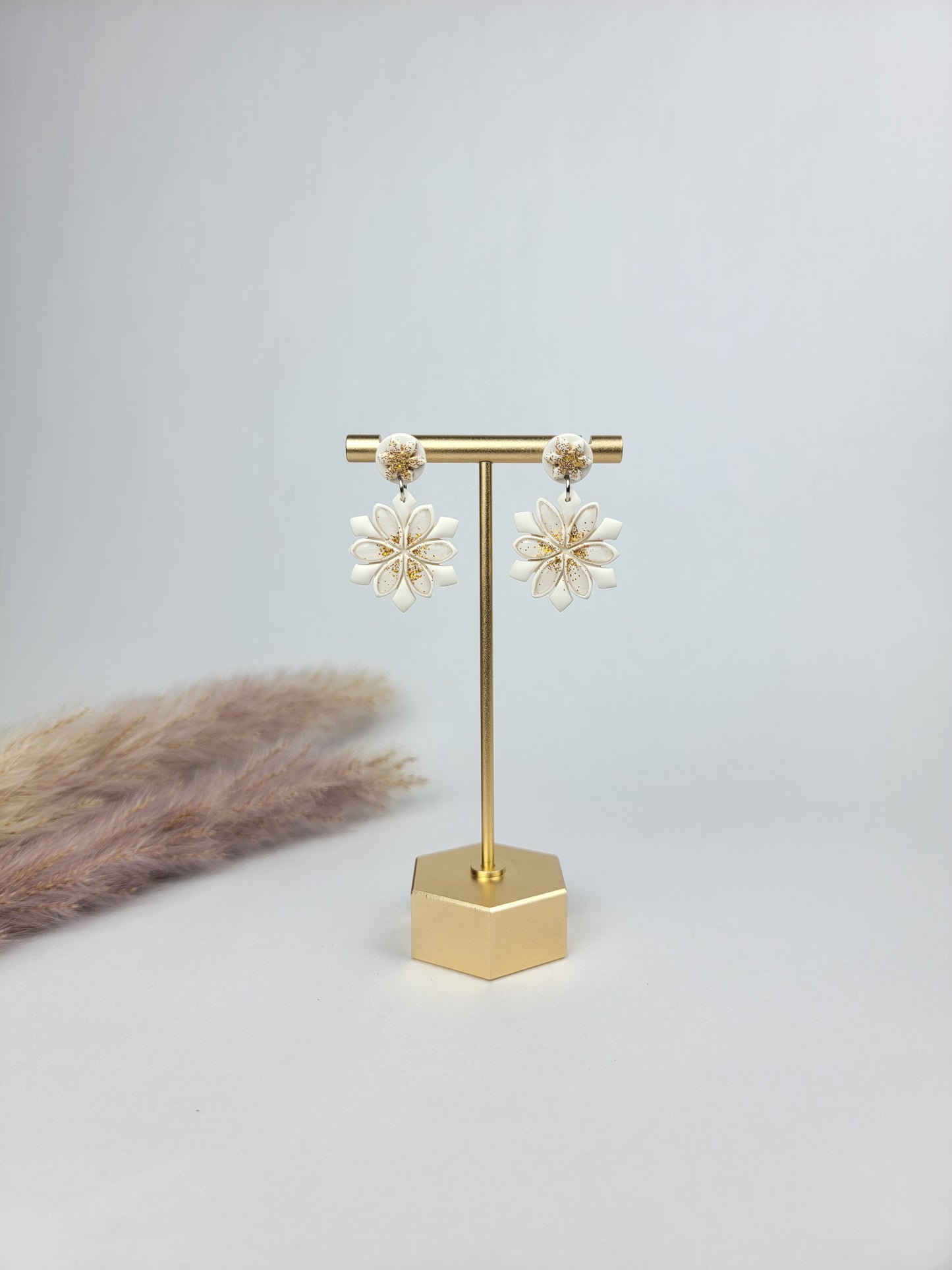 Elegant Glittery Snowflake Earrings ( Multi Style )