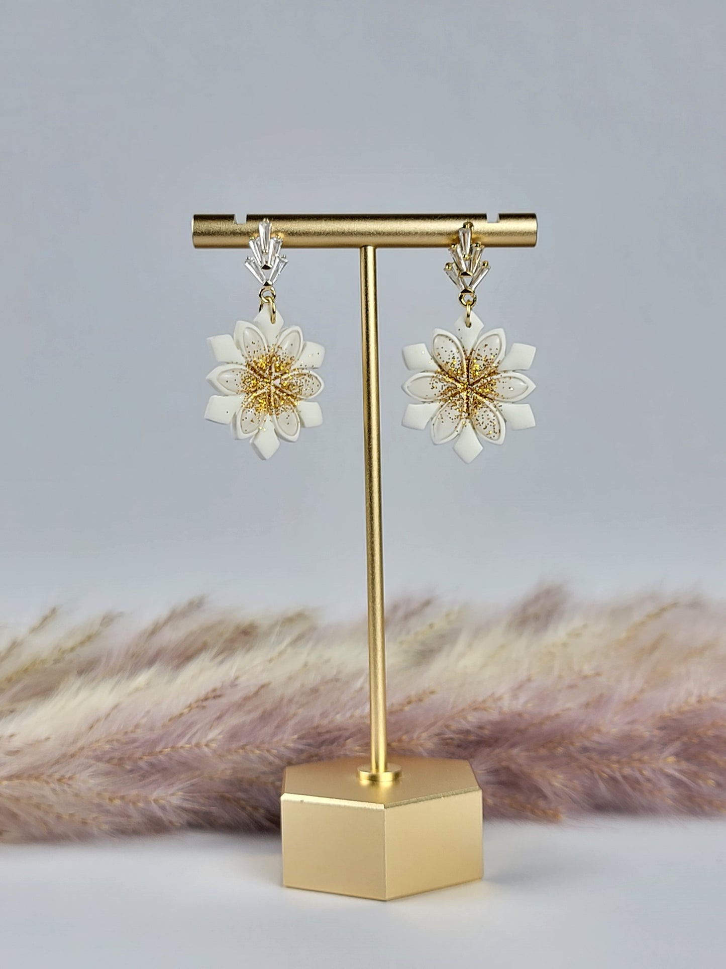 Elegant Glittery Snowflake Earrings ( Multi Style )