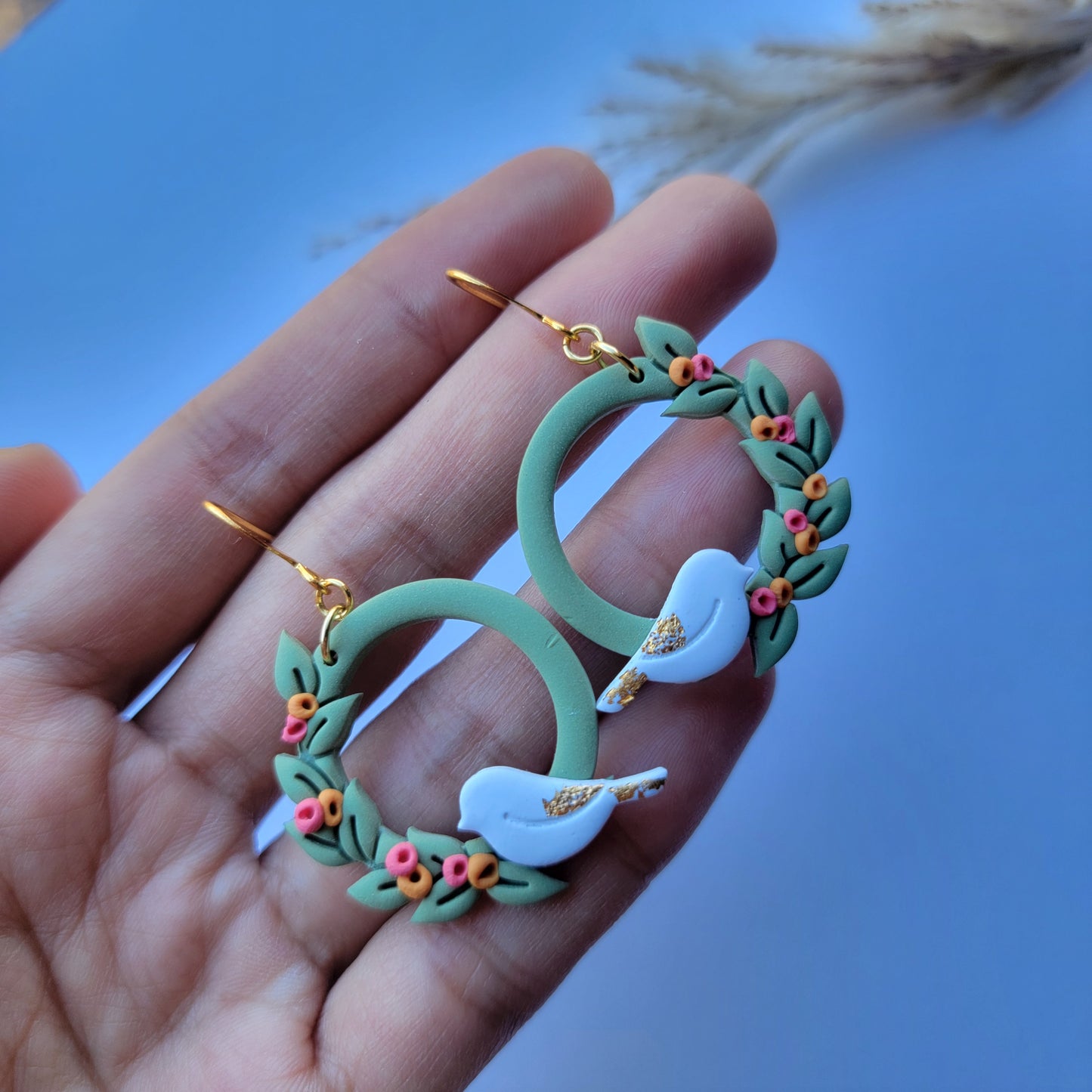 Bird Wreath Dangle