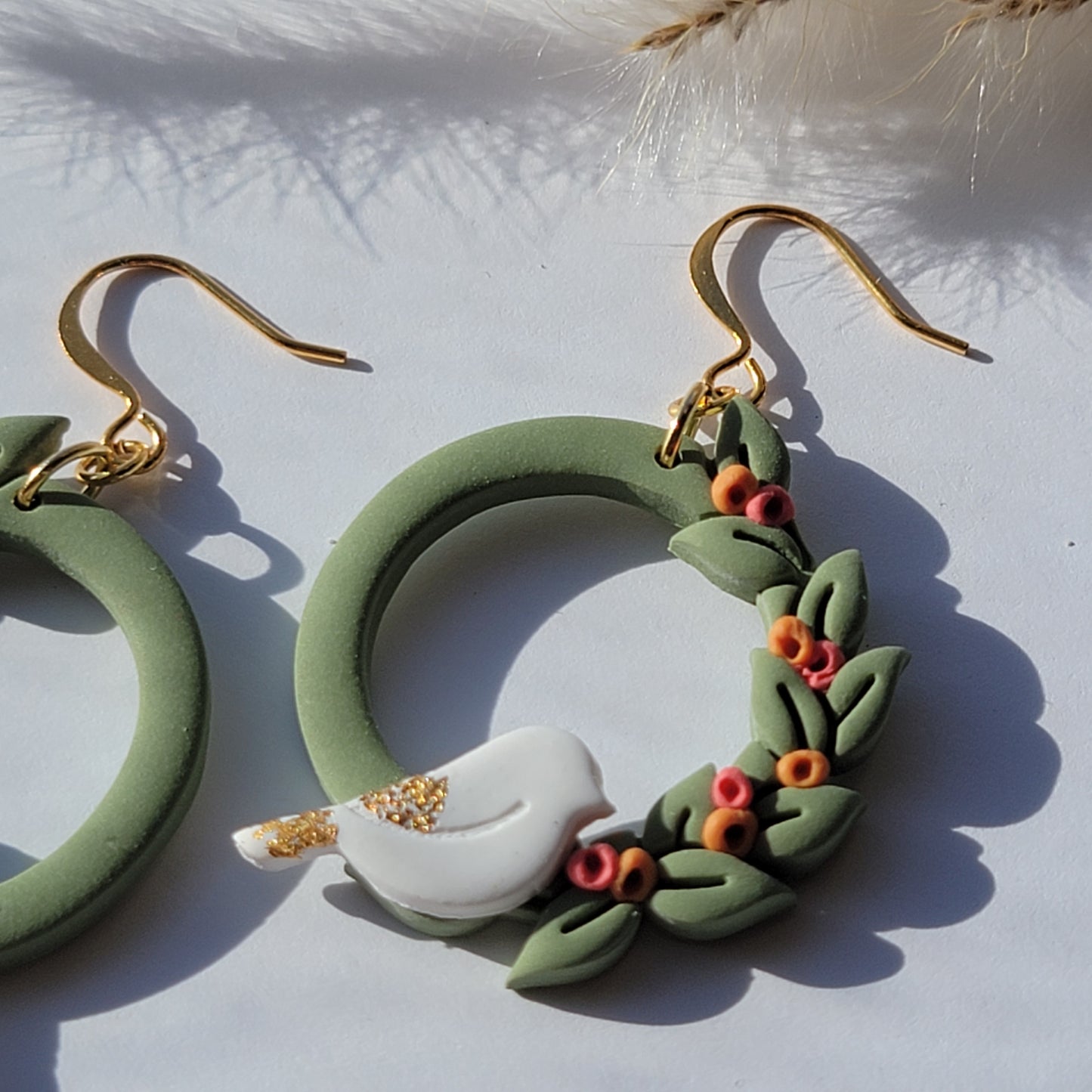Bird Wreath Dangle