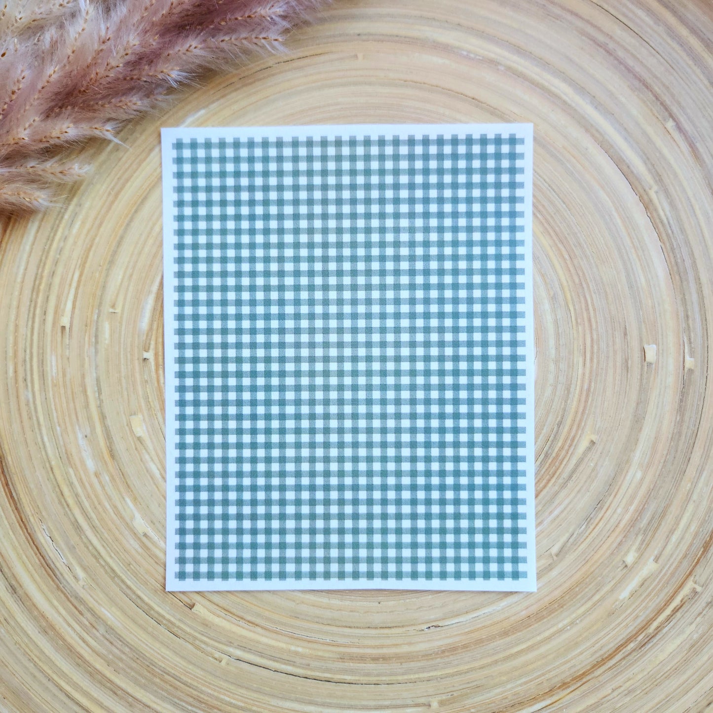 Transfer Paper (Green Gingham)