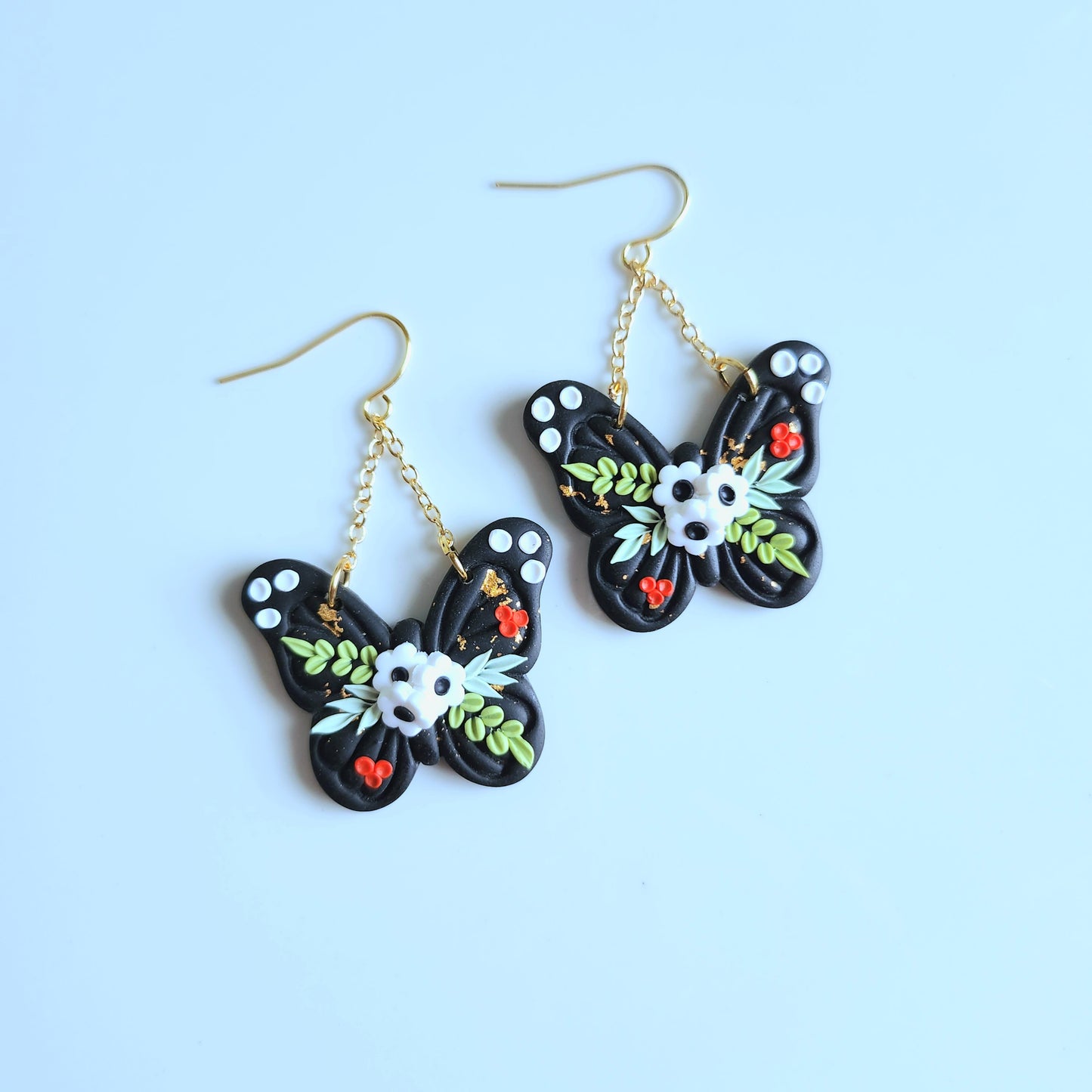 Black Floral Butterfly