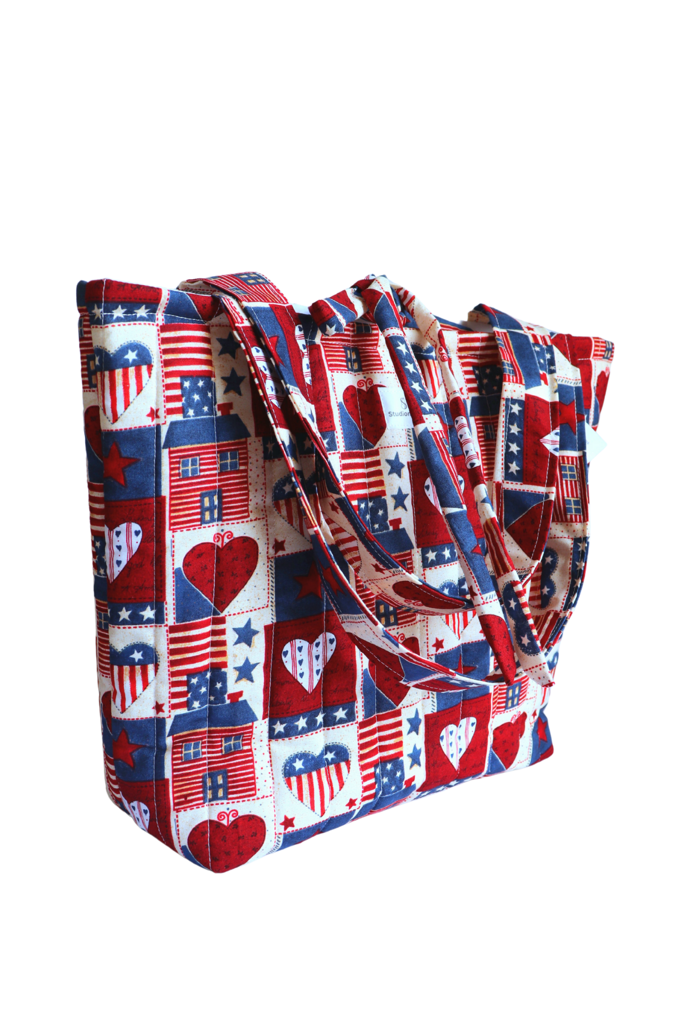 Patriotic Quilted Tote Bag