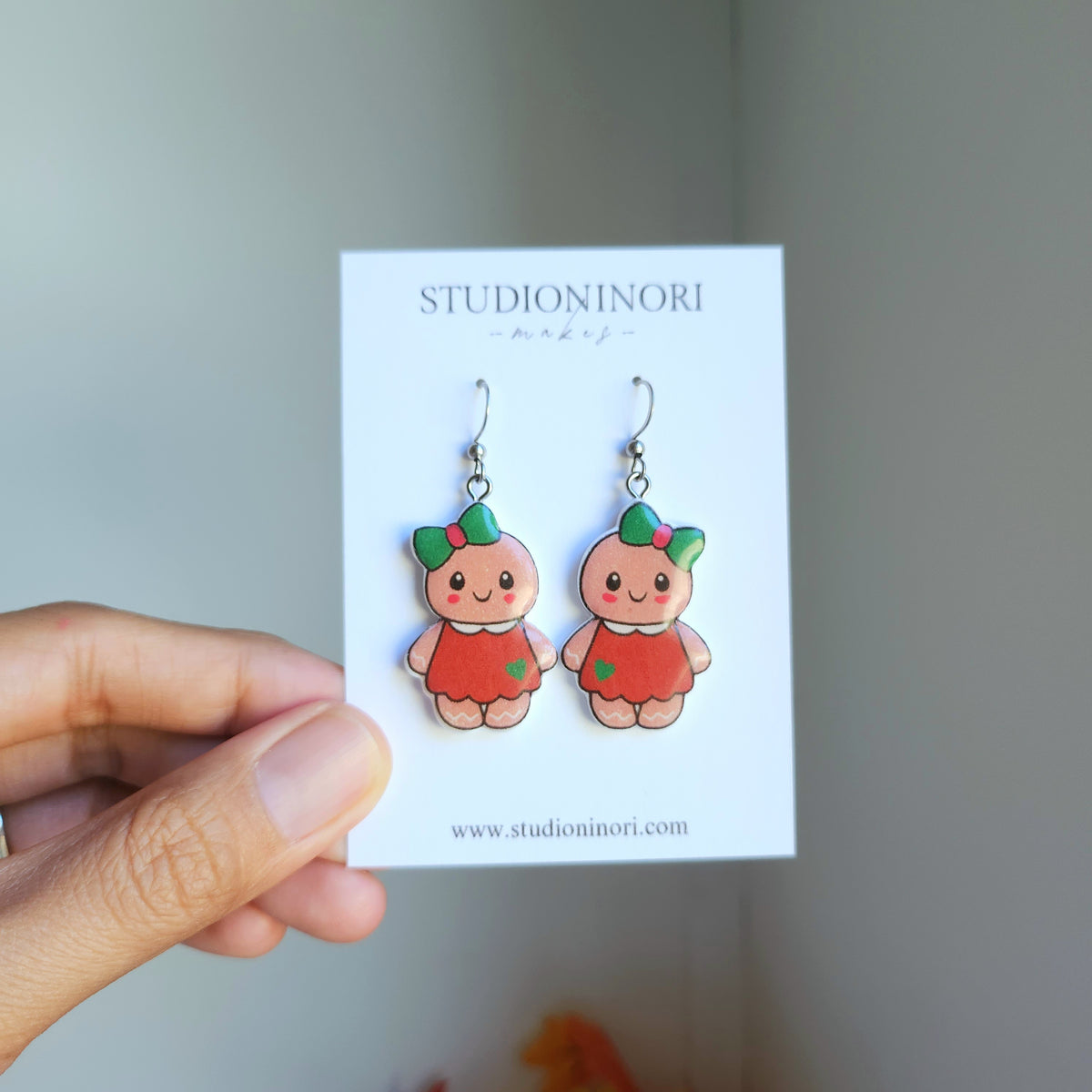 Cute Gingerbread Girl Earrings