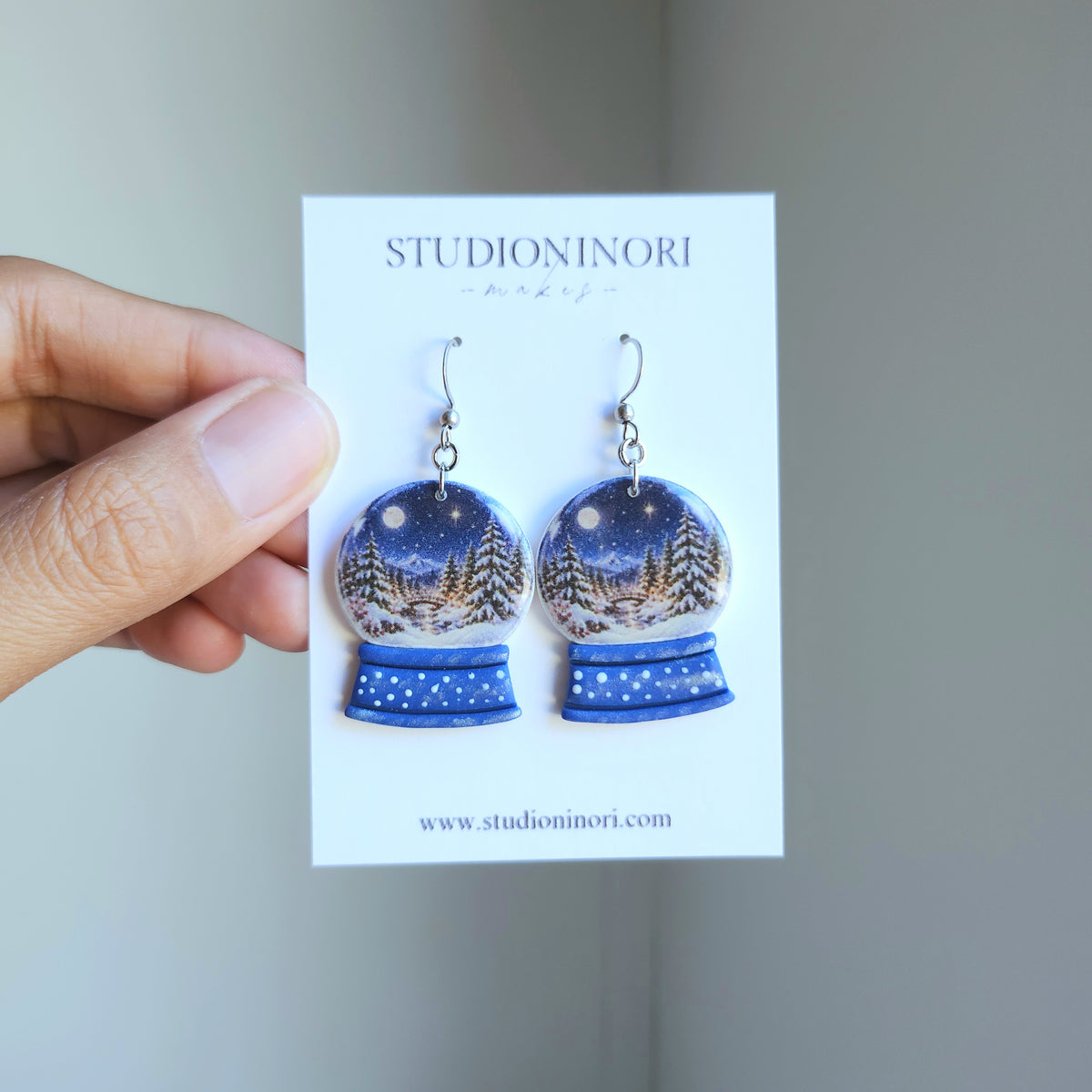 Starlit Wonderland Snow Globe Earrings