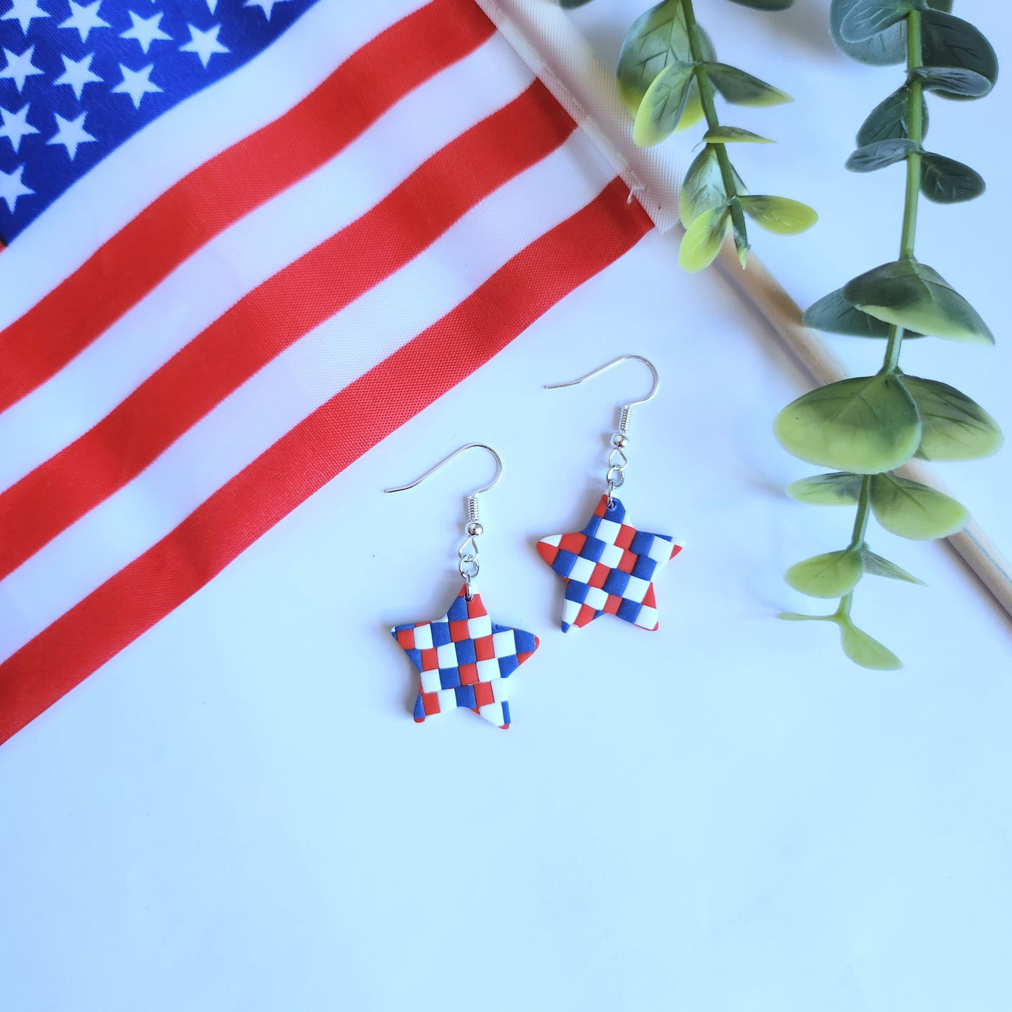 Plaid Star Dangle
