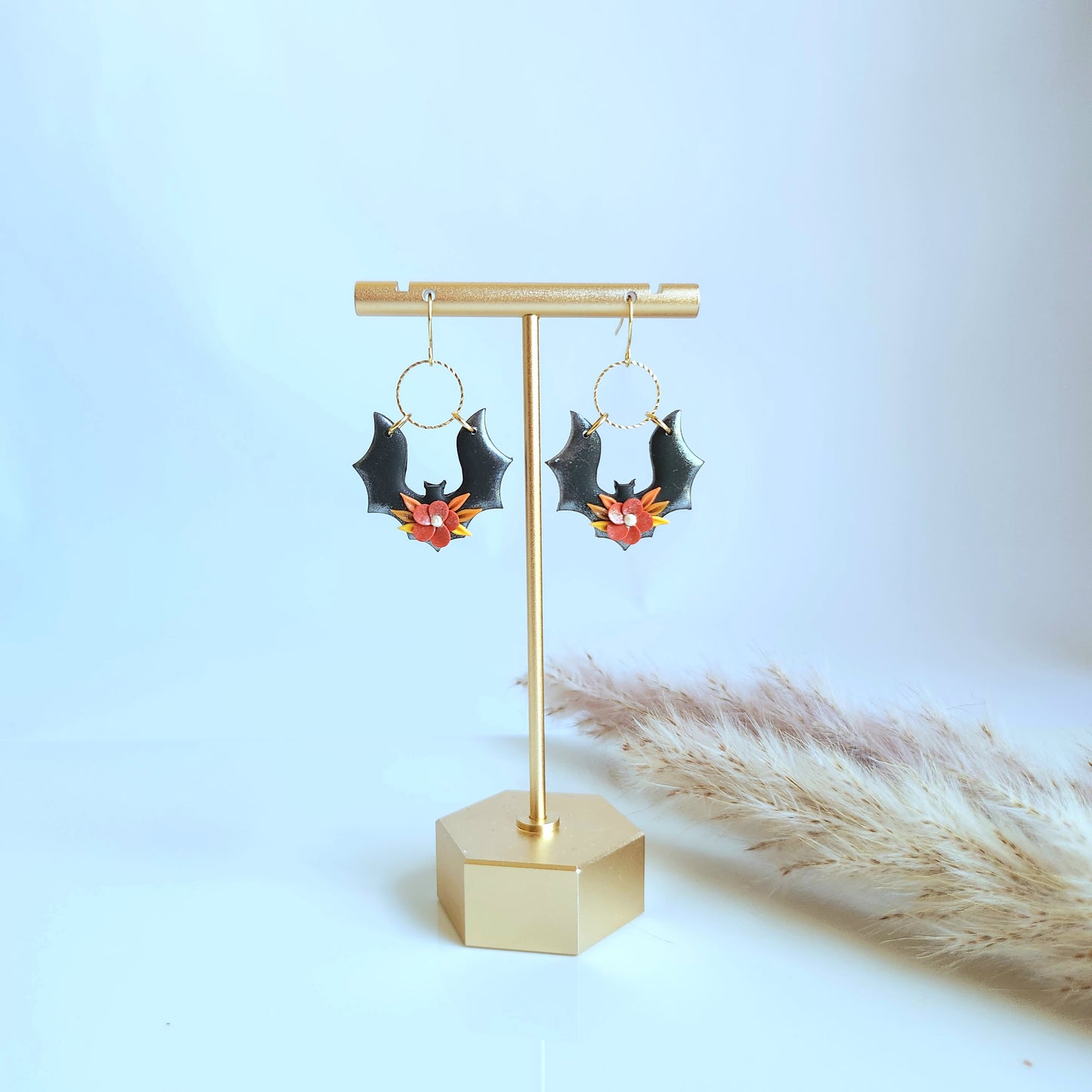 Floral Bat Dangle