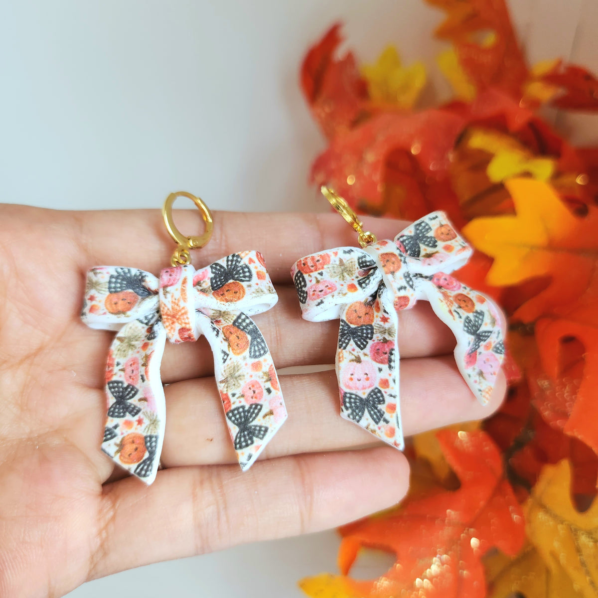 Halloween Coquette Bow Earrings
