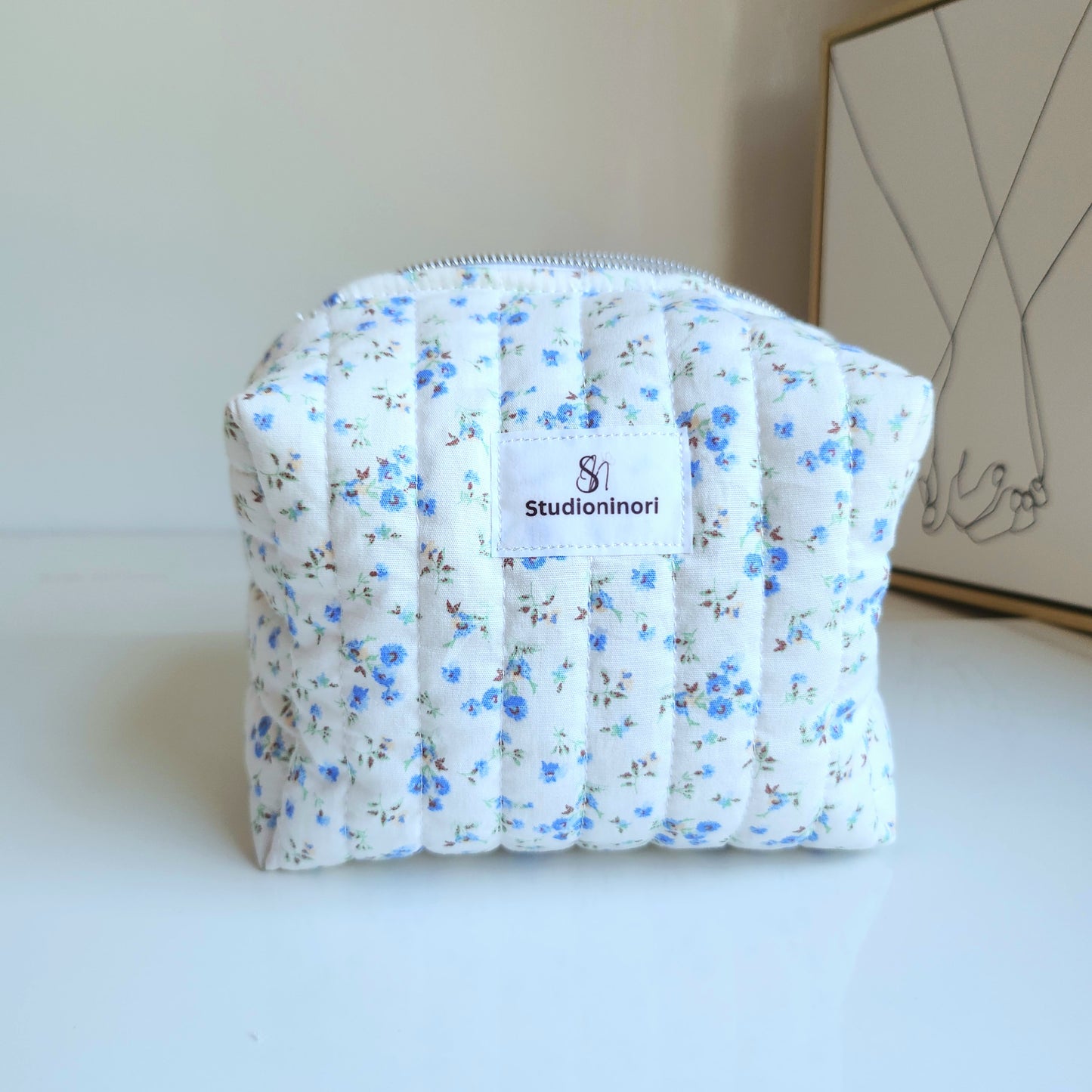 Floral Boxy Cosmetic Bag