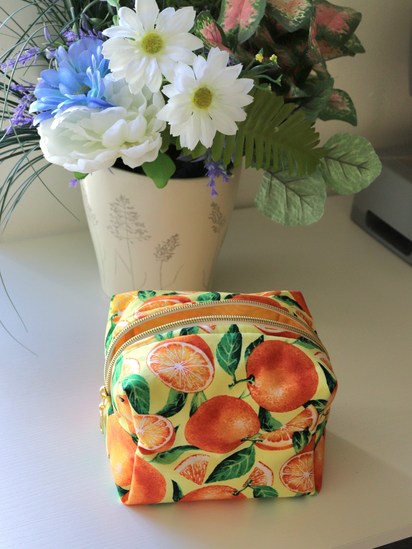 Orange Mini Cosmetic Bag