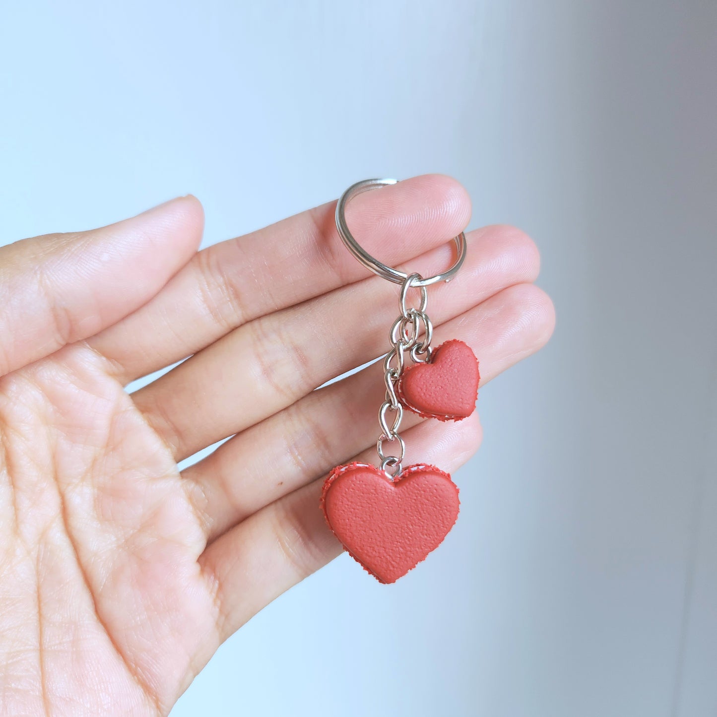 Macaron Heart Keychain