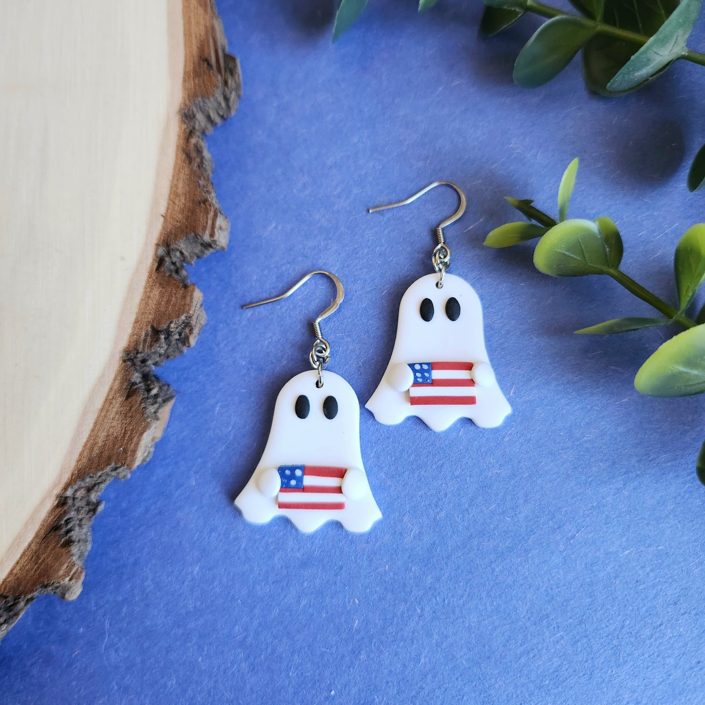 Patriotic Ghost Earring