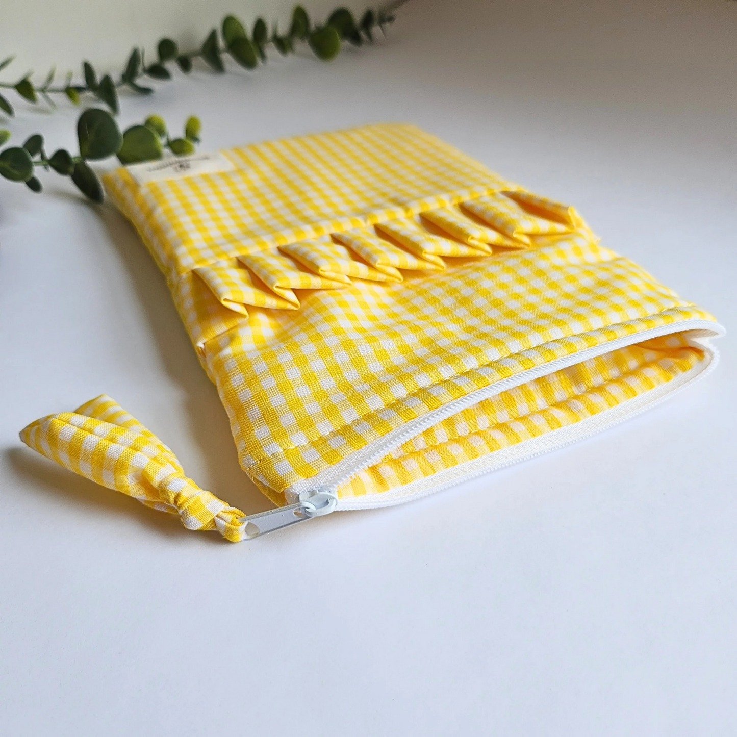 Yellow Gingham Kindle Sleeves