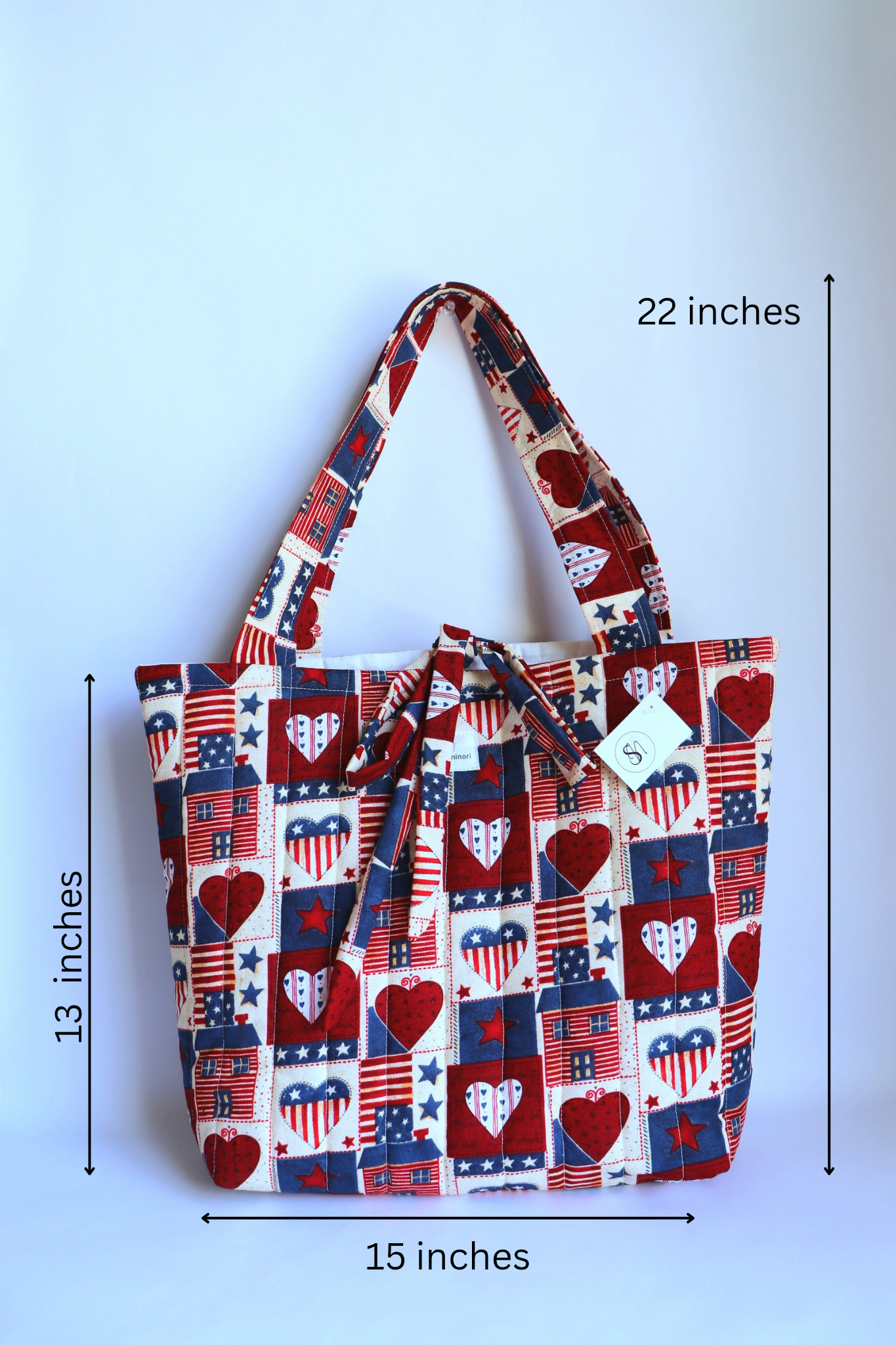 Patriotic Quilted Tote Bag