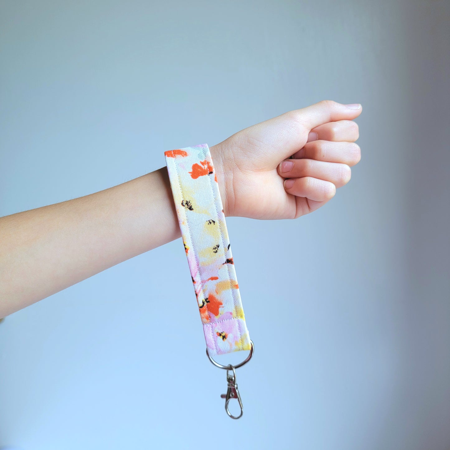 Wristlet Keychain/ Pansies