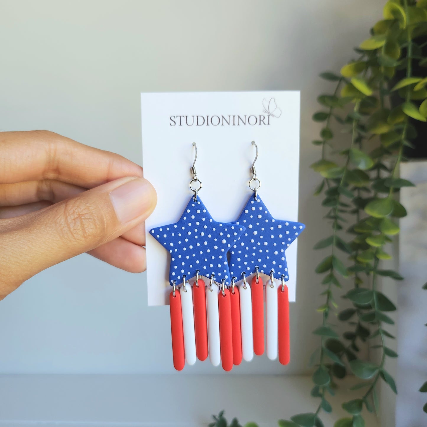 Patriotic Star Dangle Earring