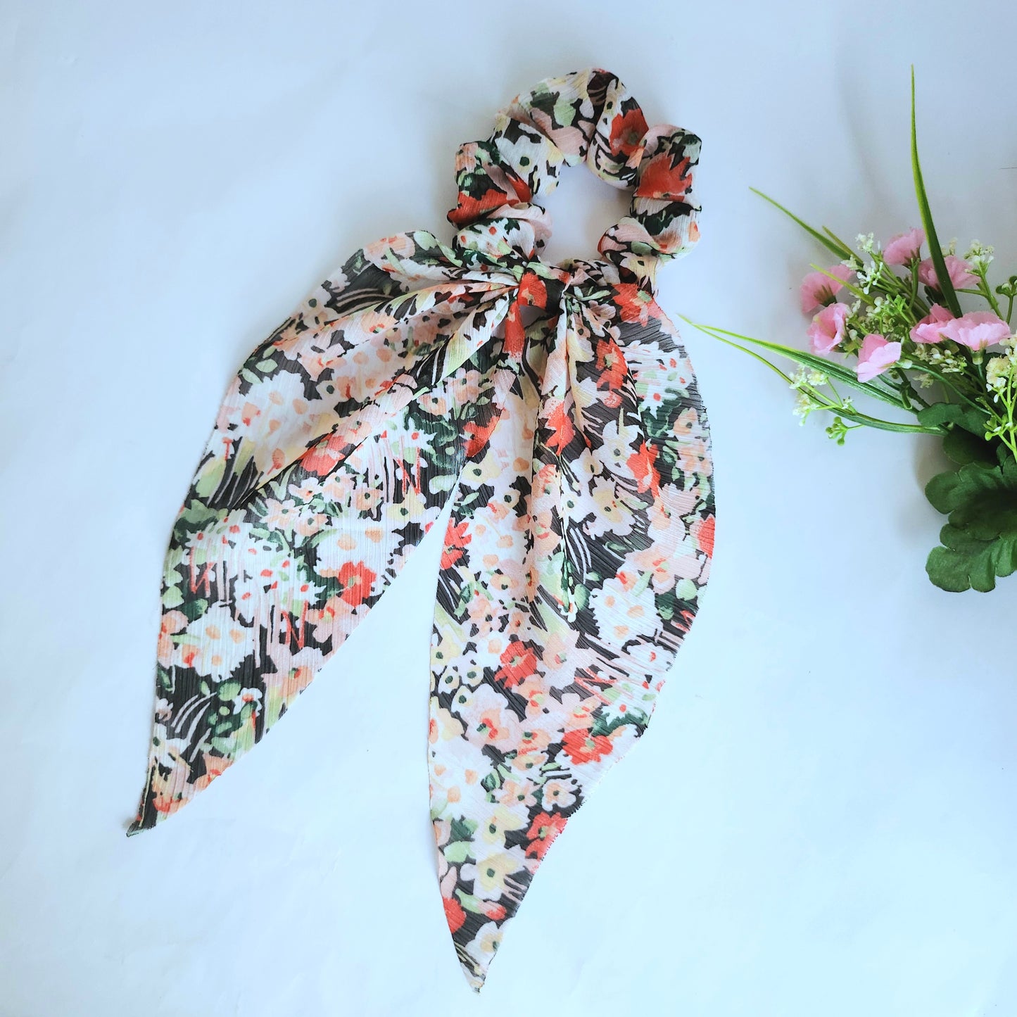Floral Scraf Scrunchie
