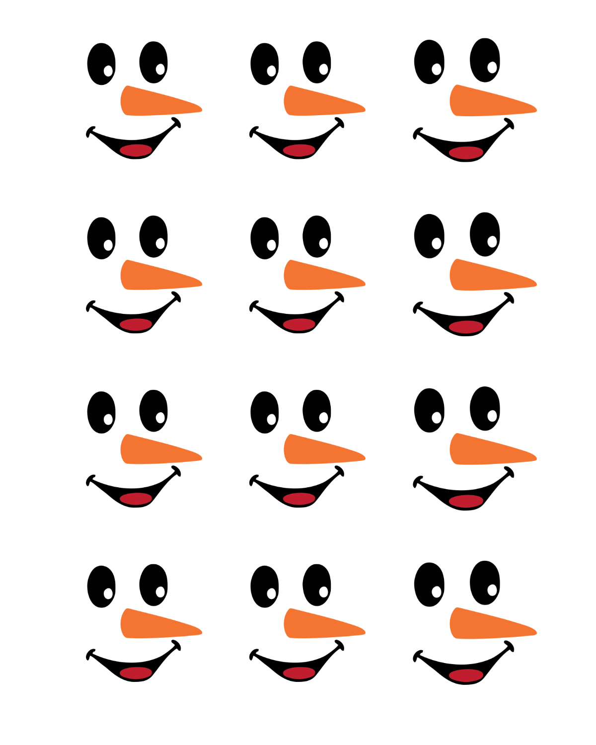 Transfer Paper (Snowman Face) #2