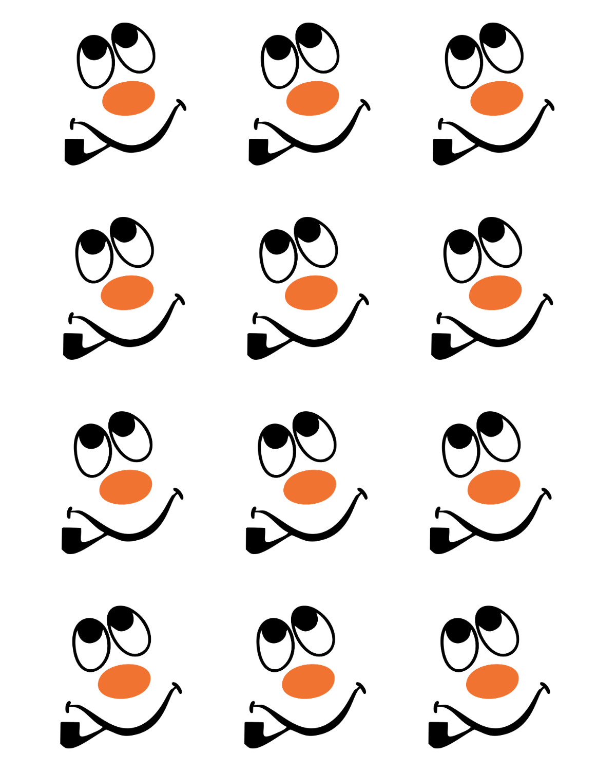 Transfer Paper (Snowman Face) #3