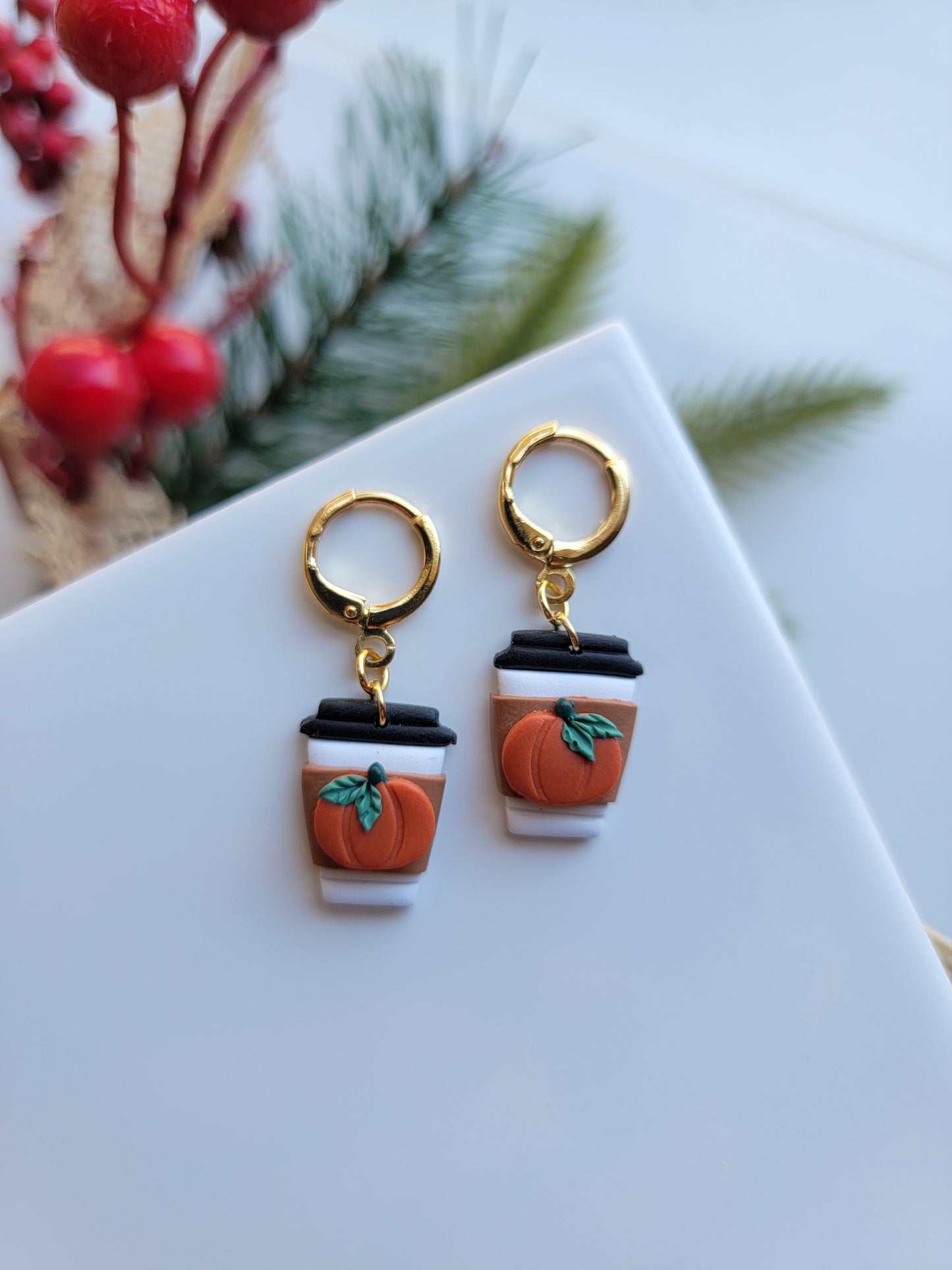 Holiday Coffee Cup Earrings