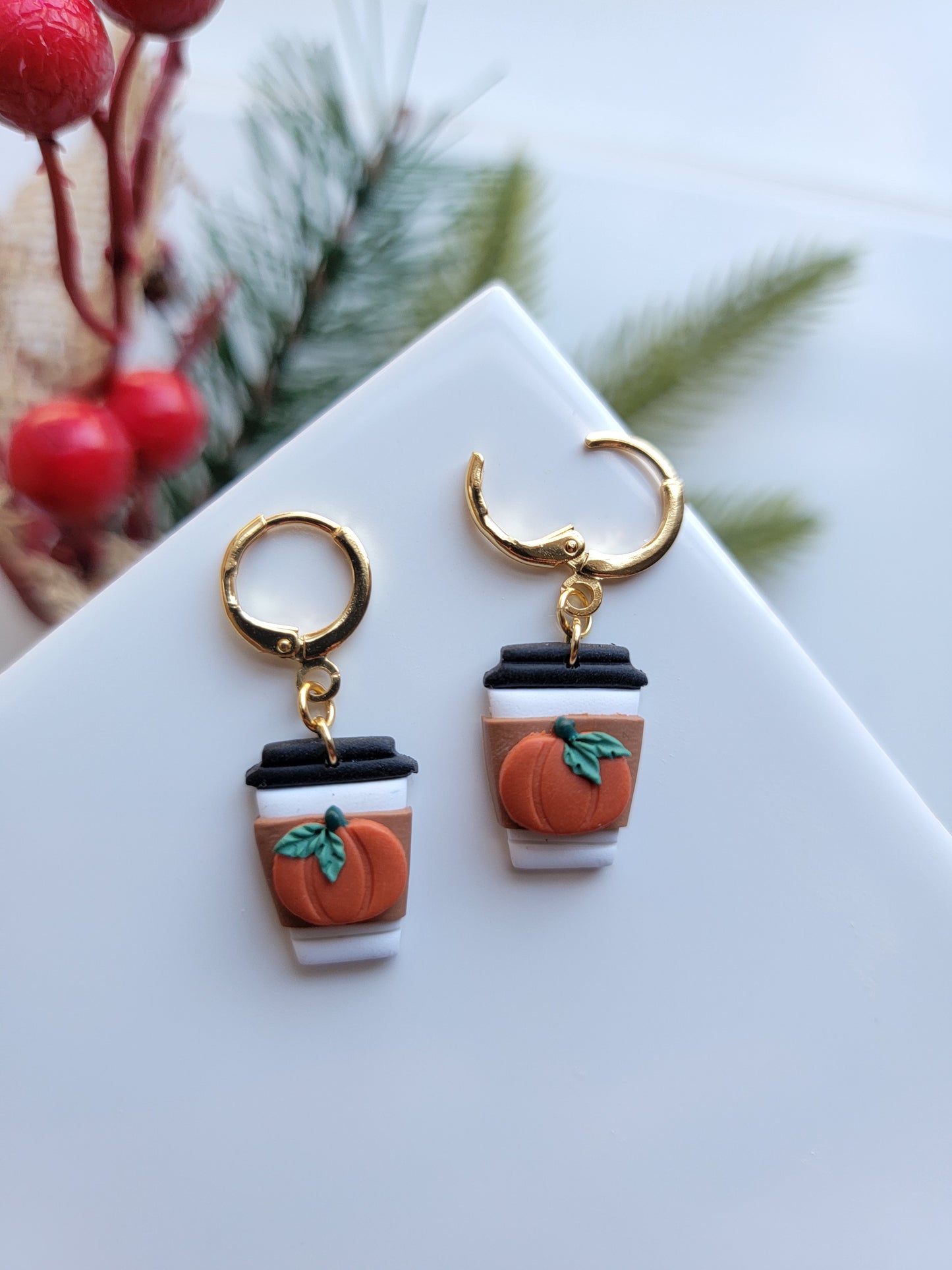 Holiday Coffee Cup Earrings