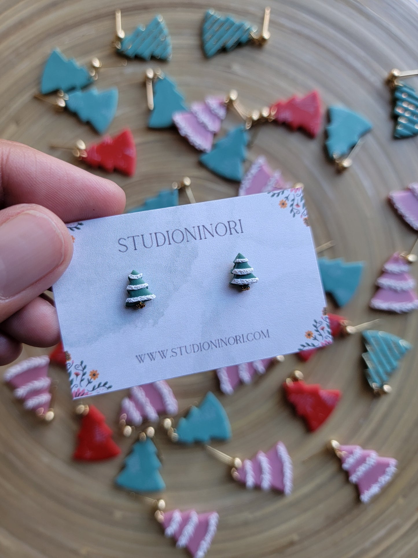 Small Christmas Tree Dangle Earrings ( Multi Style )