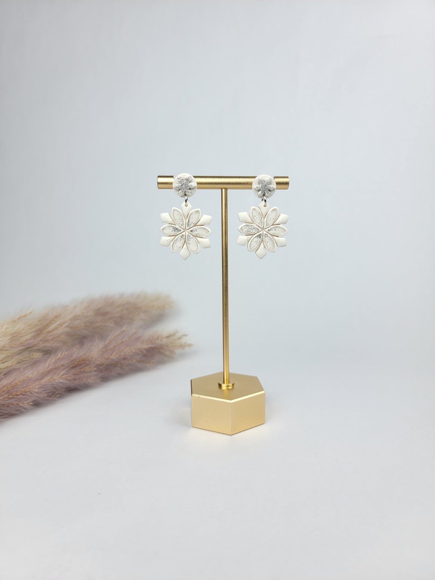 Elegant Glittery Snowflake Earrings ( Multi Style )