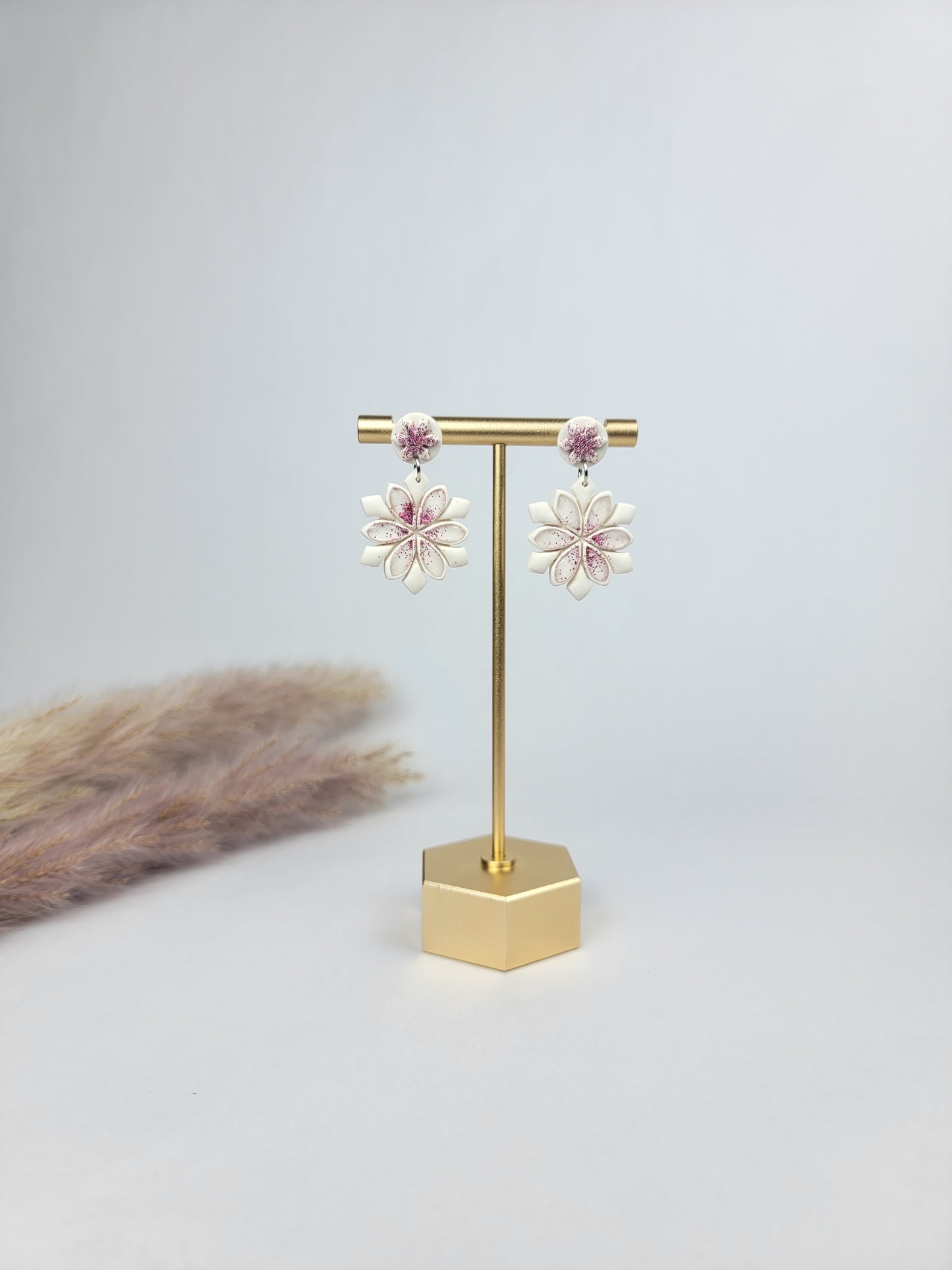 Elegant Glittery Snowflake Earrings ( Multi Style )