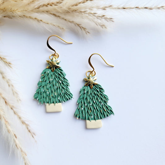 Detailed Christmas Tree Earrings