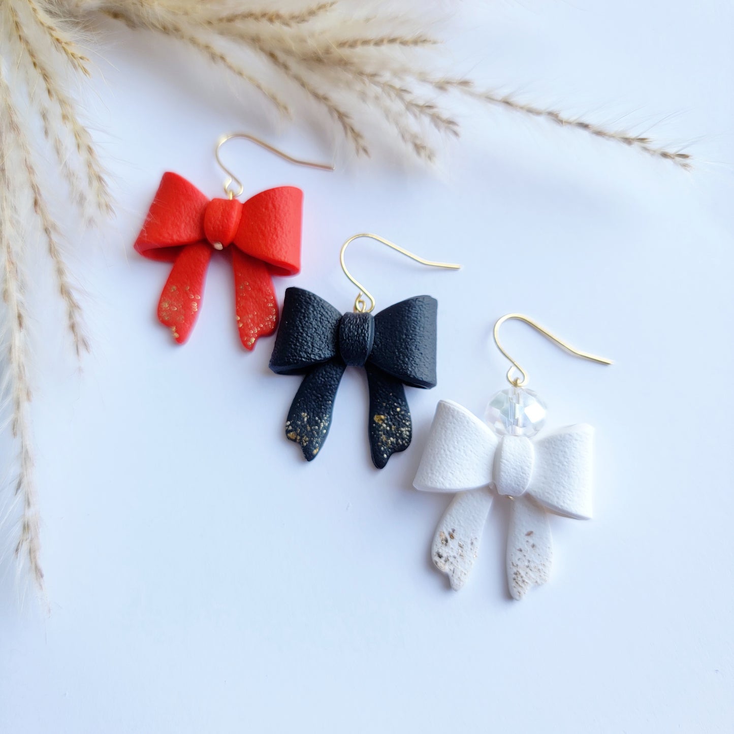 Glittered Bow Dangle ( Multi Color )