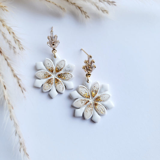 Elegant Glittery Snowflake Earrings ( Multi Style )