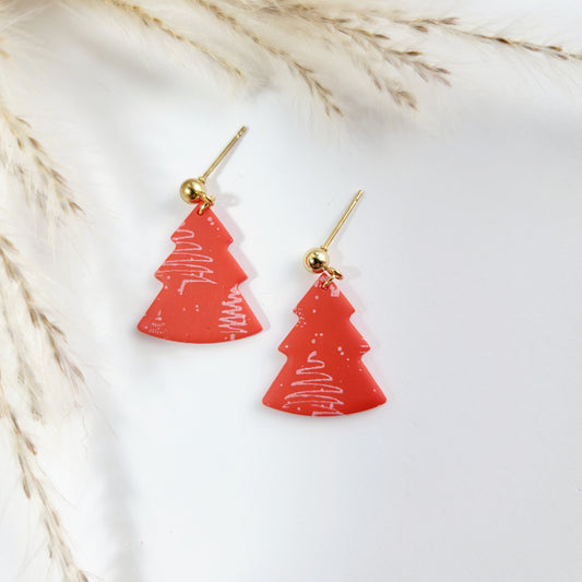 Small Christmas Tree Dangle Earrings ( Multi Style )