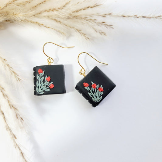 Floral Book Earring #2