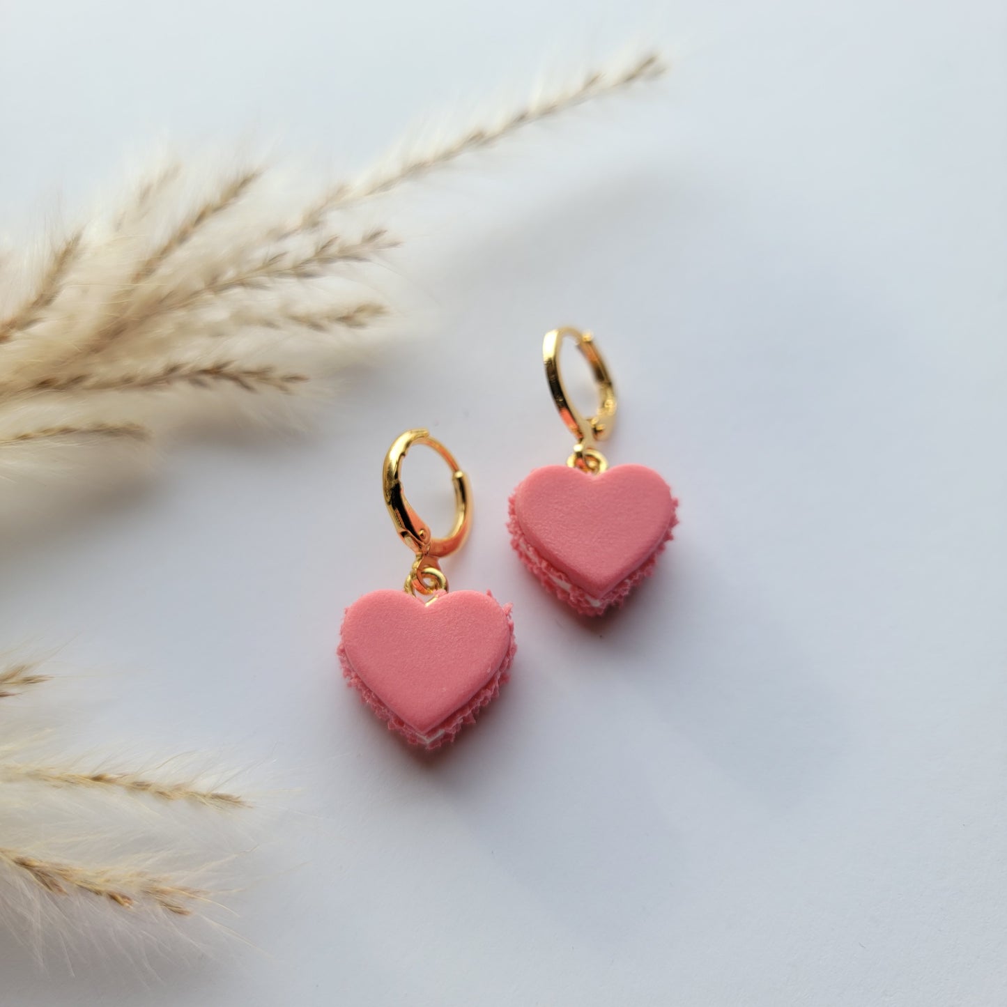 Mini Heart Macaroon Hoop Earrings