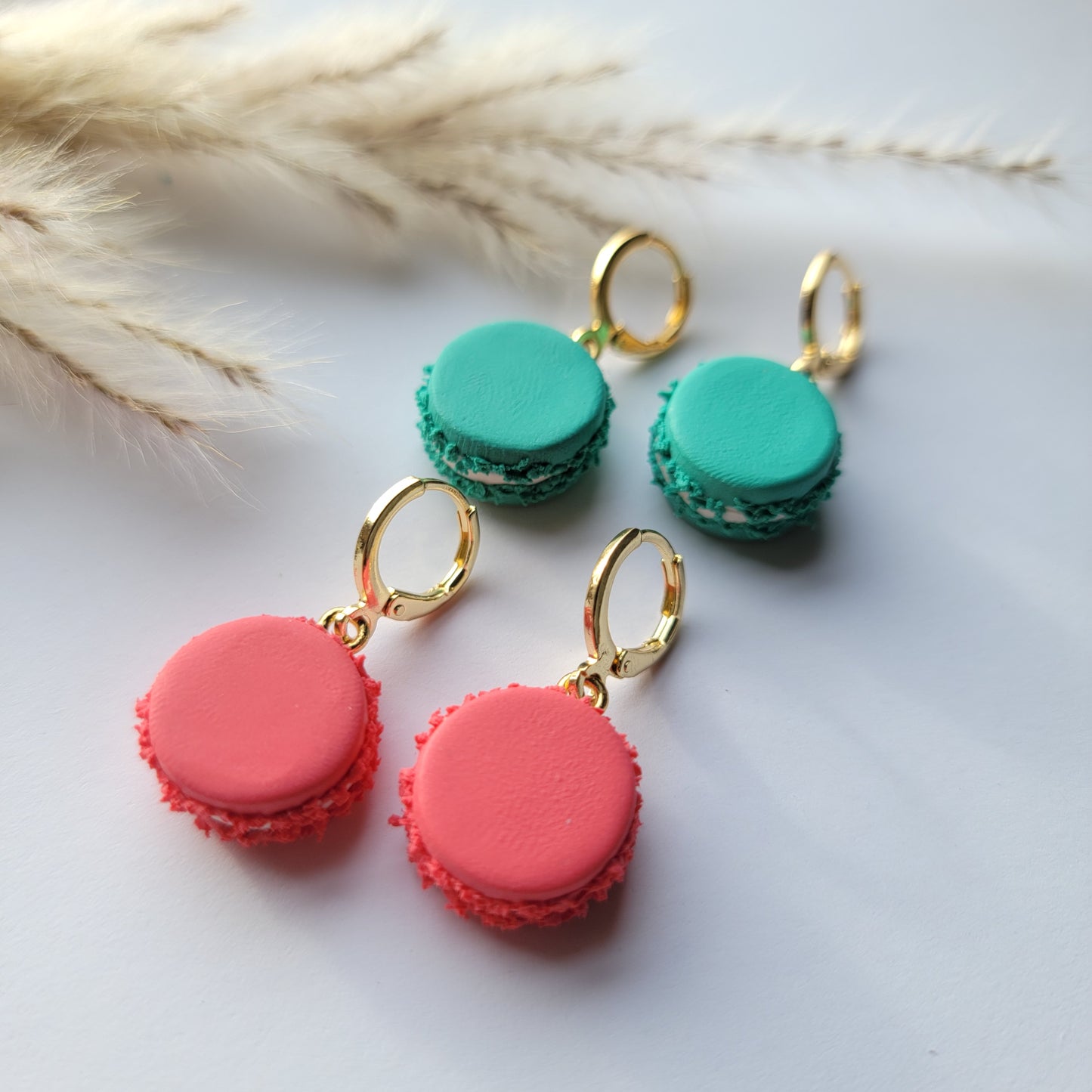 Mini Macaroon Hoop Earrings ( Multi Color )