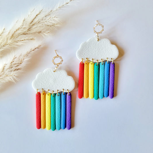 Cloud and Rainbow Dangle Earring