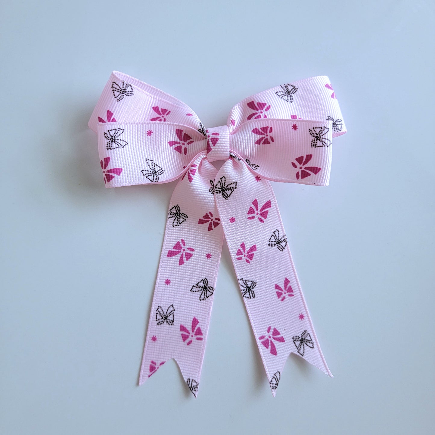 Bow Prints Alligator Ribbon Hair Clip