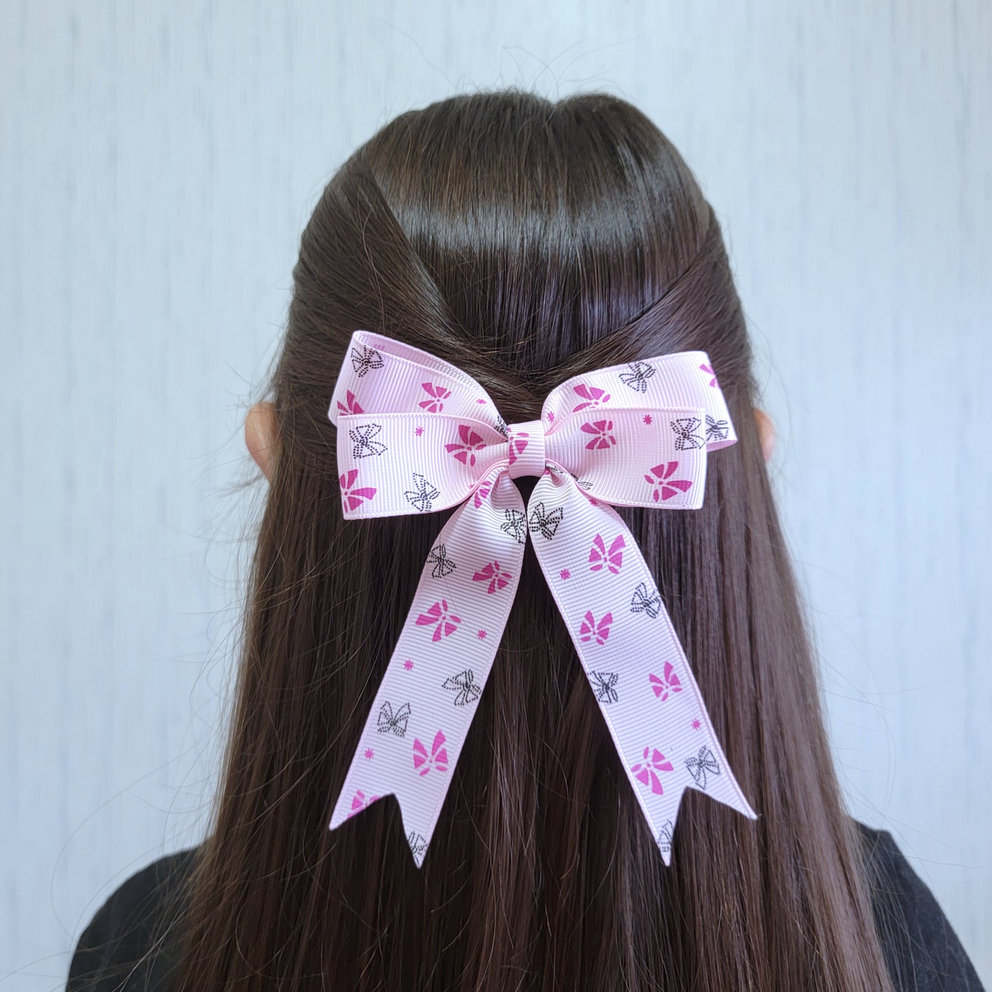 Bow Prints Alligator Ribbon Hair Clip