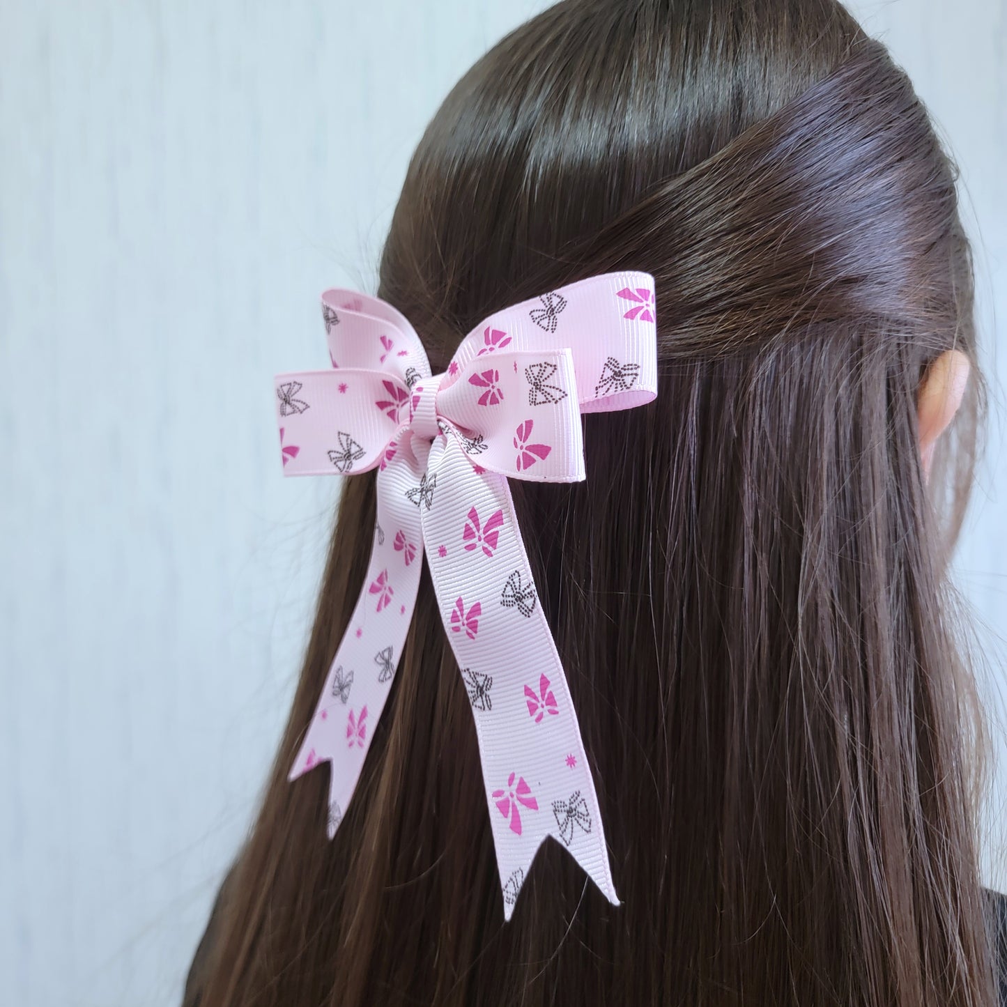 Bow Prints Alligator Ribbon Hair Clip