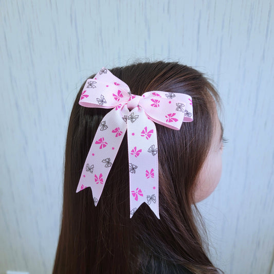 Bow Prints Alligator Ribbon Hair Clip