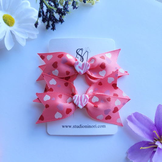 Heart Prints Alligator Hair Clip