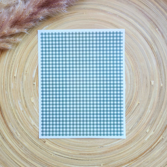 Transfer Paper (Green Gingham)