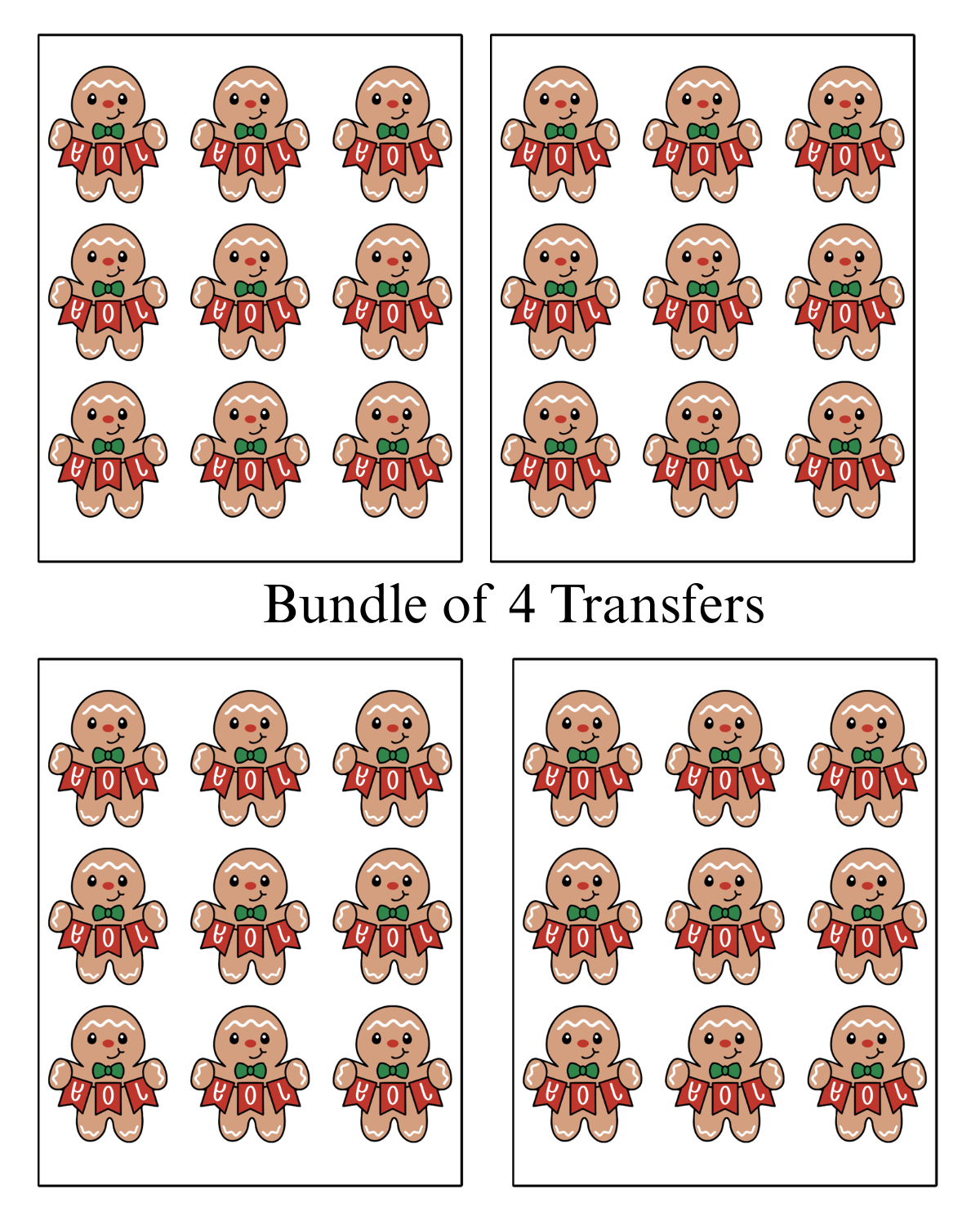Transfer Paper (Gingerbread Men Joy)