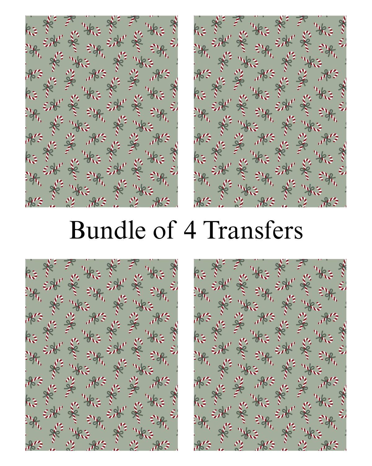Transfer Paper (Coquette Candy Cane)