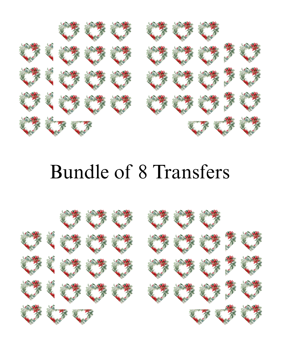Transfer Paper (Christmas Heart) Floral #2