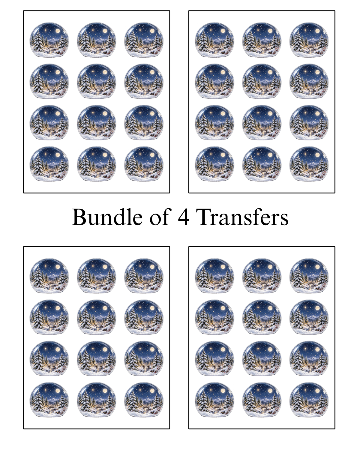 Transfer Paper (Snow Globe) Starlit Wonderland