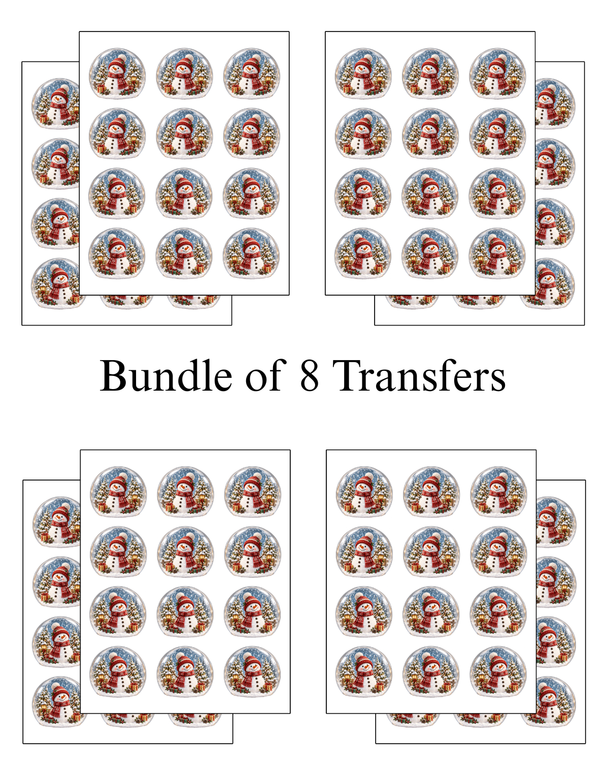 Transfer Paper (Snow Globe) Snowman